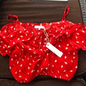 Crop top off the shoulder tank